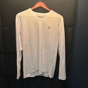 Psycho Bunny Mens LS V Neck T SZ S